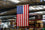 picture of the american flag inside of the warehouse in Hayden, ID